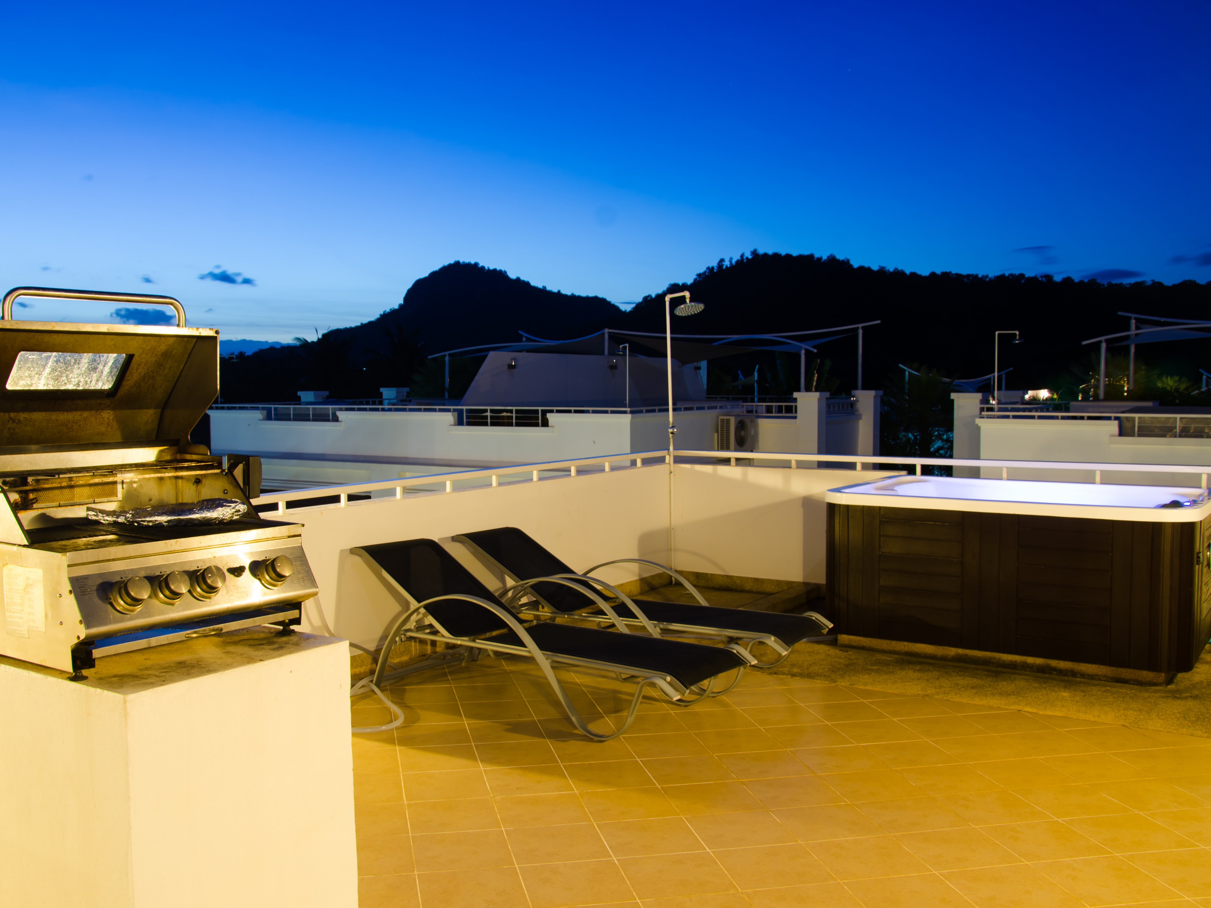 Terraza de casa de playa